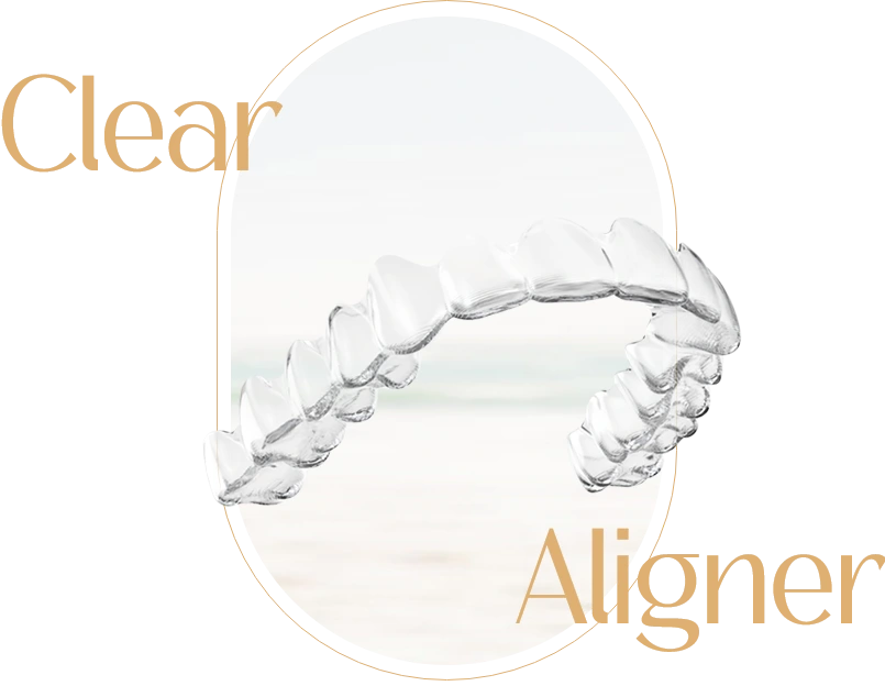 Image highlighting the benefits of invisible aligners, including discreet appearance, comfort, and efficient teeth straightening