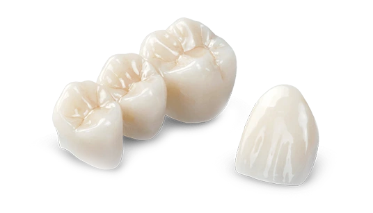 full set of dental crowns
